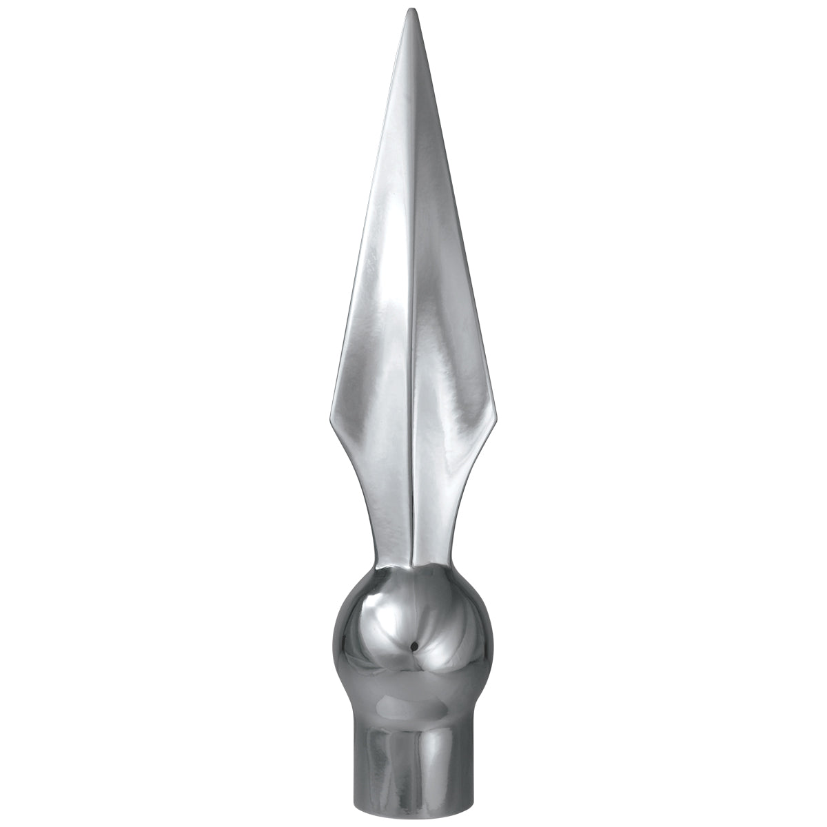 Marching Pole Ornament Metal Flat Spear Silver