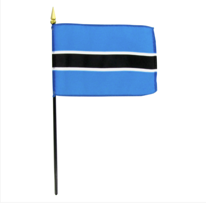 4x6" Botswana stick flag