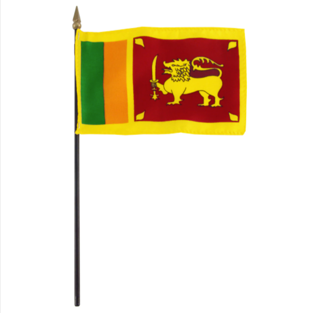 4x6" Sri Lanka stick flag