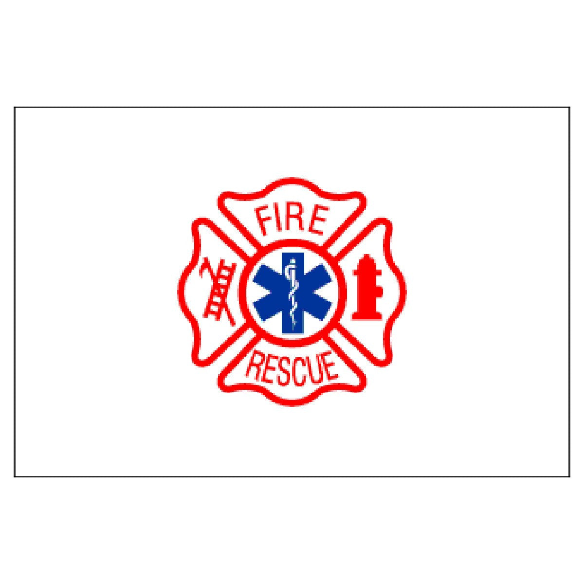 Fire Rescue Flag 3x5 Nylon