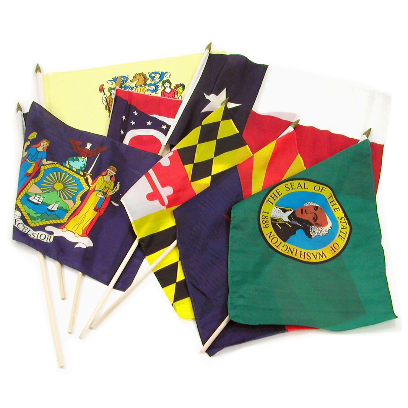 Set of 50 States Stick Flags