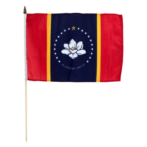 Mississippi State 12" x 18" Stick Flag