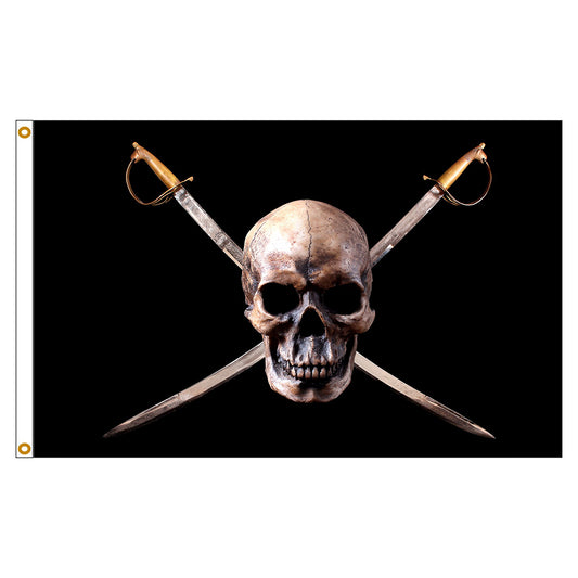 Night Skull (3Ft x 5Ft NYLON (BEST QUAILTY) USA MADE)