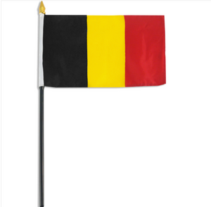 4x6" Belgium stick flag
