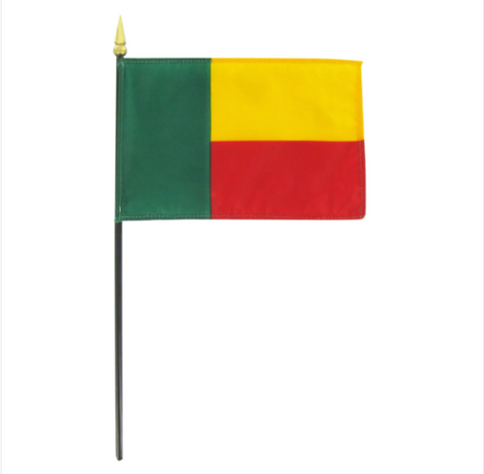 4x6" Benin stick flag
