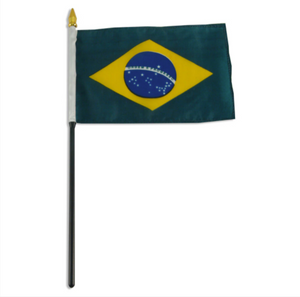 4x6" Brazil stick flag
