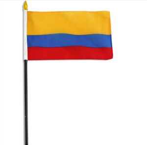 4x6" Colombia stick flag