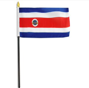 4x6" Costa Rica stick flag