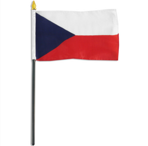 4x6" Czech Republic stick flag