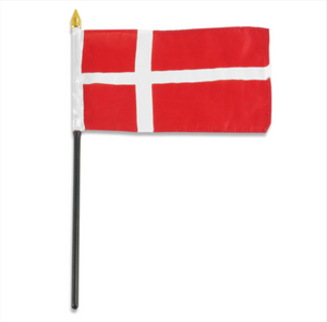 4x6" Denmark stick flag