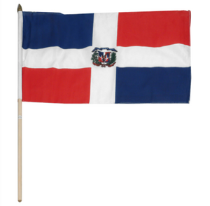 12x18" Domnican Republic sttick flag