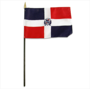 4x6" Dominican Republic stick flags