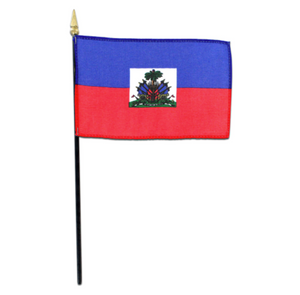 4x6" Haiti stick flag
