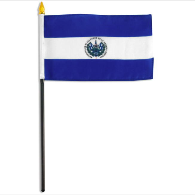 4x6" El Salvador stick flag