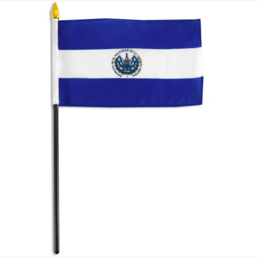 4x6" El Salvador stick flag