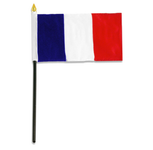 4x6" France stick flag