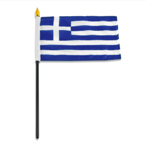 4X6" Greece stick flag