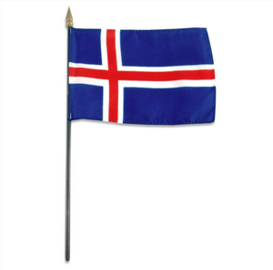 4x6" Iceland stick flag