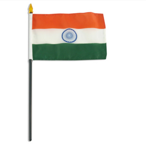 4x6" India stick flag