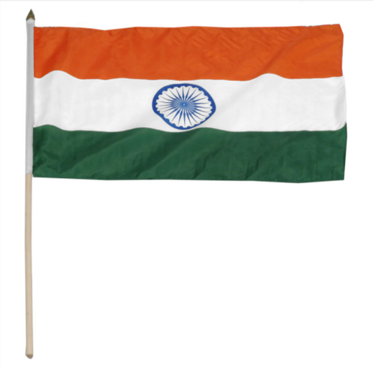 12x18" India stick flag