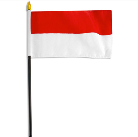 4x6' Indonesia stick flag