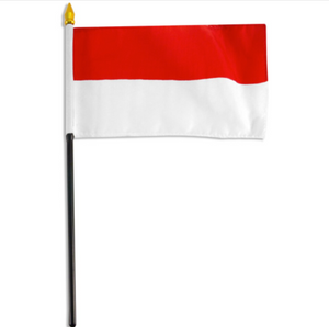 4x6' Indonesia stick flag