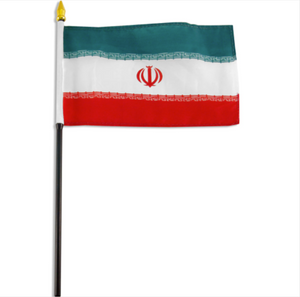 4x6" Iran stick flag