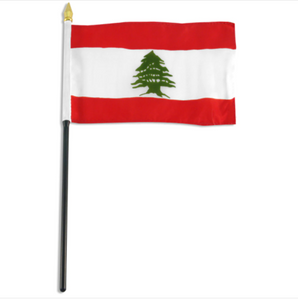 4x6" Lebanon stick flag