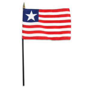 4x6" Liberia stick flag