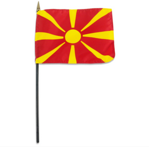 4x6" Macedonia stick flag