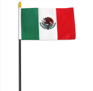 4x6" Mexico stick flag