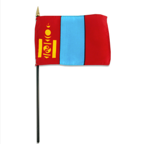 4x6" Mongolia stick flag