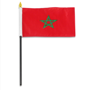 4x6" Morocco stick flag