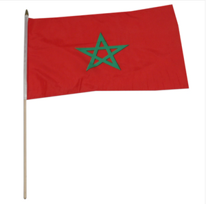 12x18" Morocco stick flag