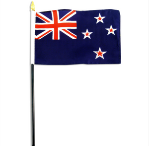 4x6" New Zealand stick flag