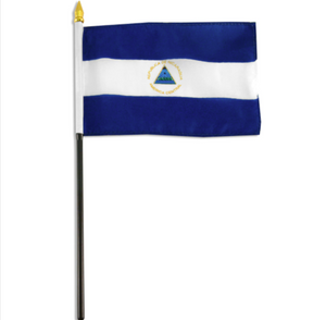 4x6" Nicaragua stick flag