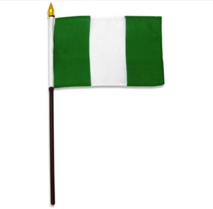 4x6" Nigeria stick flag