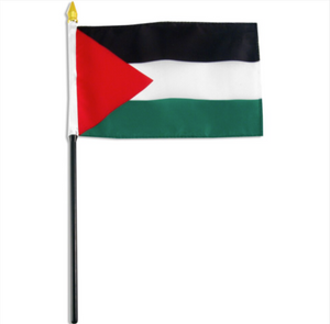 4x6" Palestine stick flag