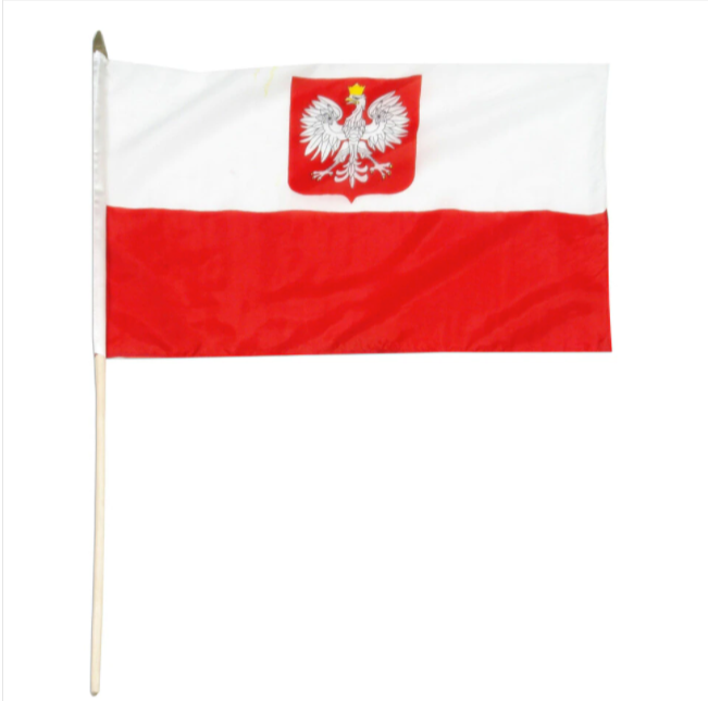12x18" Poland stick flag