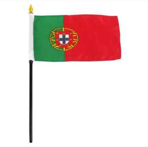 4x6" Portugal stick flag