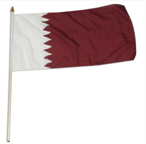 12x18" Qatar stick flag