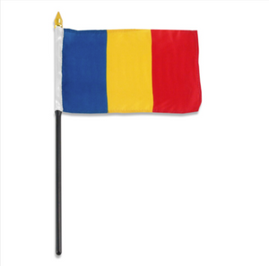 4x6" Romania stick flag