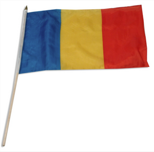 12x18" Romania stick flag