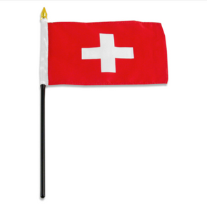 4x6" Switzerland stick flag
