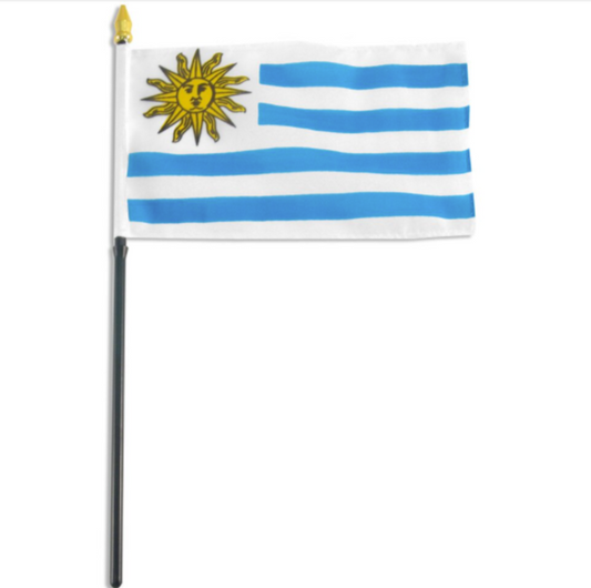 4X6" Uruguay stick flag