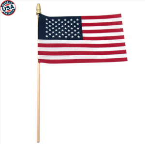 4x6" USA stick flag w/spear