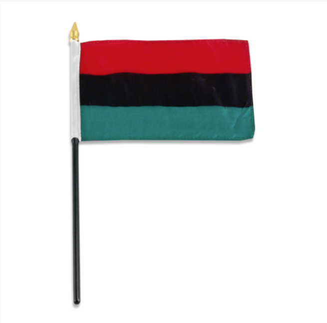 4X6" African American stick flag