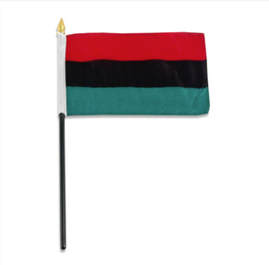 4X6" African American stick flag