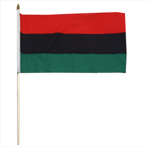 12x18" African American stick flag