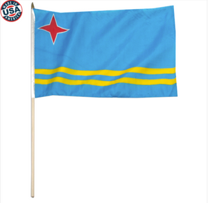 12x18" Aruba stick flag